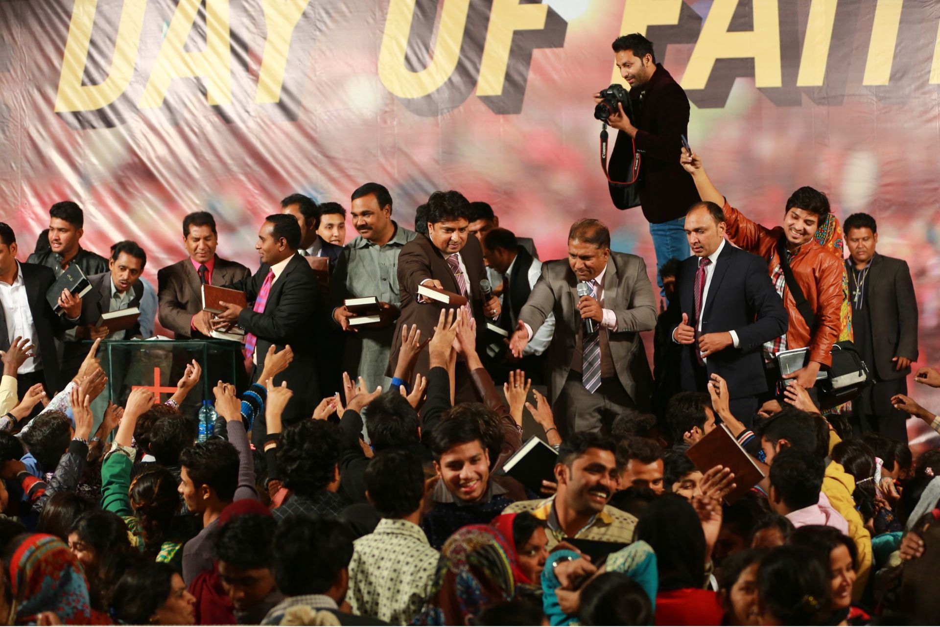 - Free Urdu Bibles Distribution | Giving Free Urdu Bibles 6. Evangelistic revival event featuring Free Urdu Bibles distribution in Lahore, Pakistan